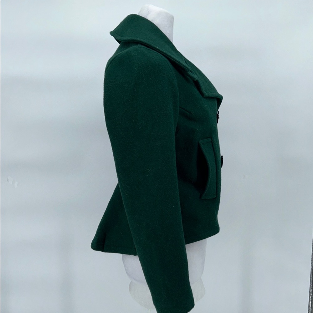 VTG Fidelity Green Wool Peacoat Women XS Military Double Breasted Made USA - Picture 6 of 15